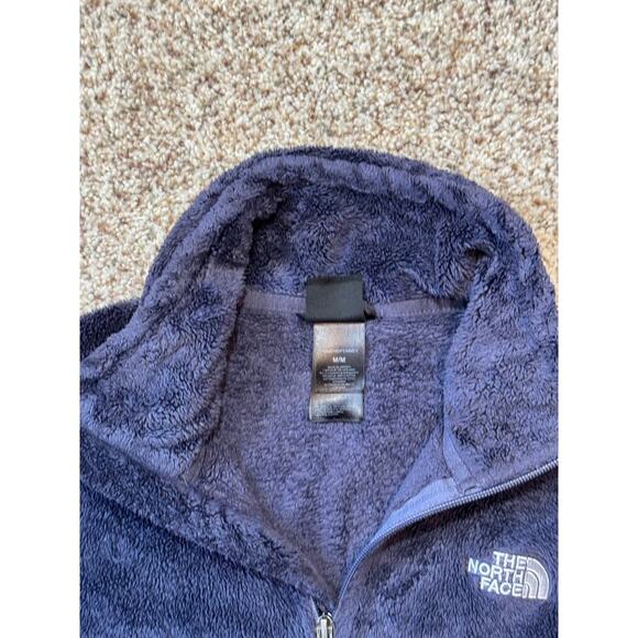 THE NORTH FACE WOMENS Zip up FLEECE, size womens Med. Fuzzy & Warm!! Dark Purple - Picture 8 of 13